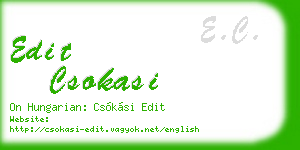 edit csokasi business card